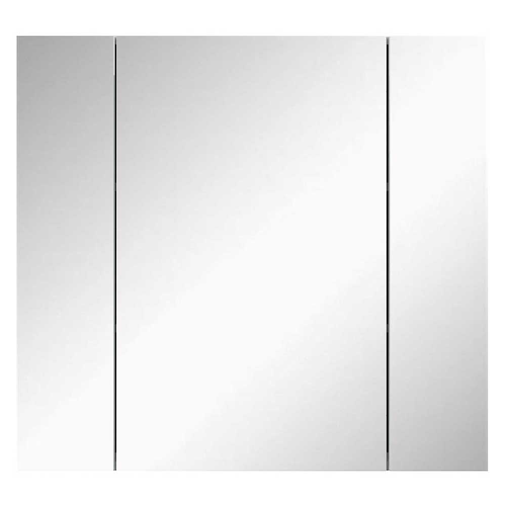 Weißer 3-Türen Spiegelschrank für das Bad - Vienta