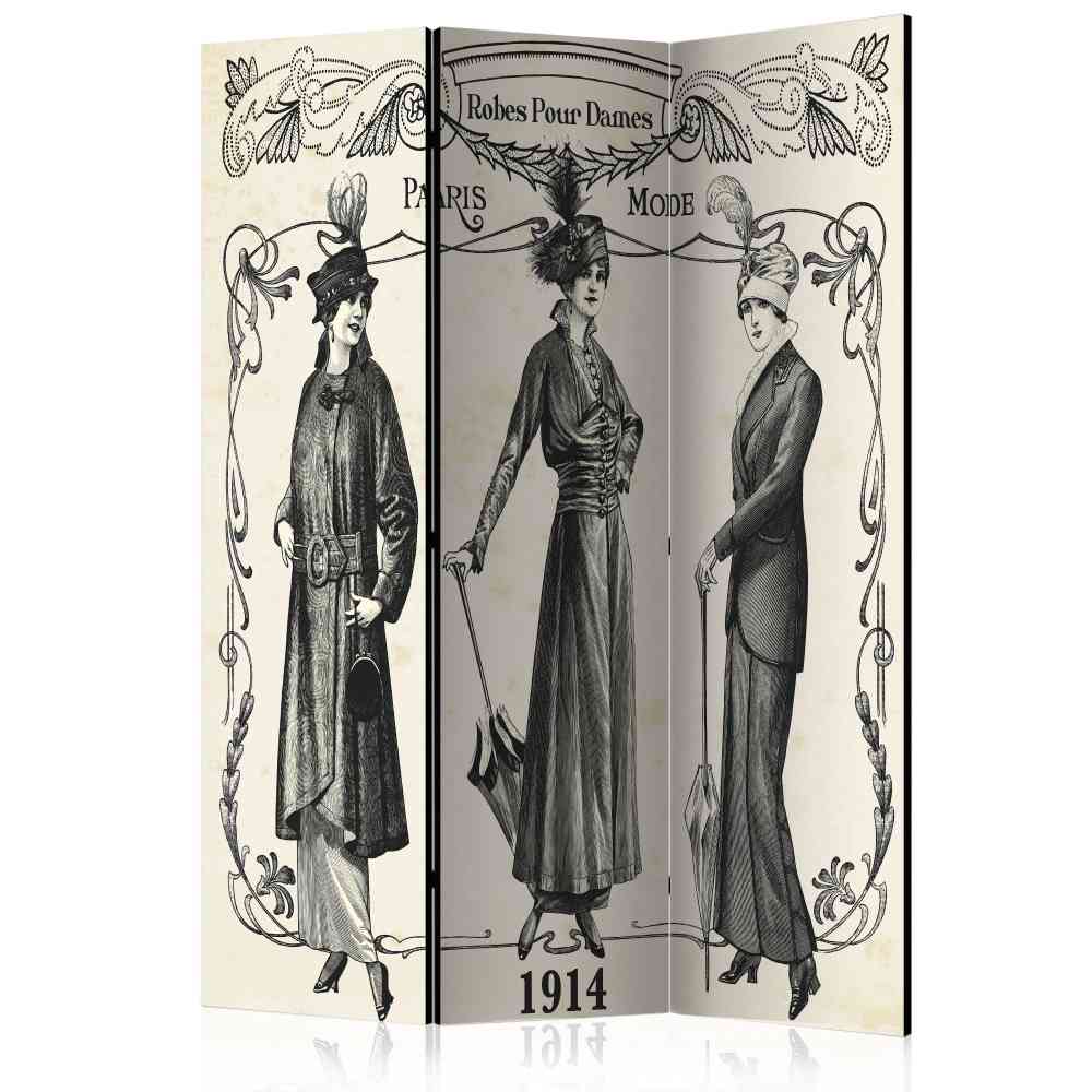 Vintage Design Paravent Damenmode 1914 - Malentra