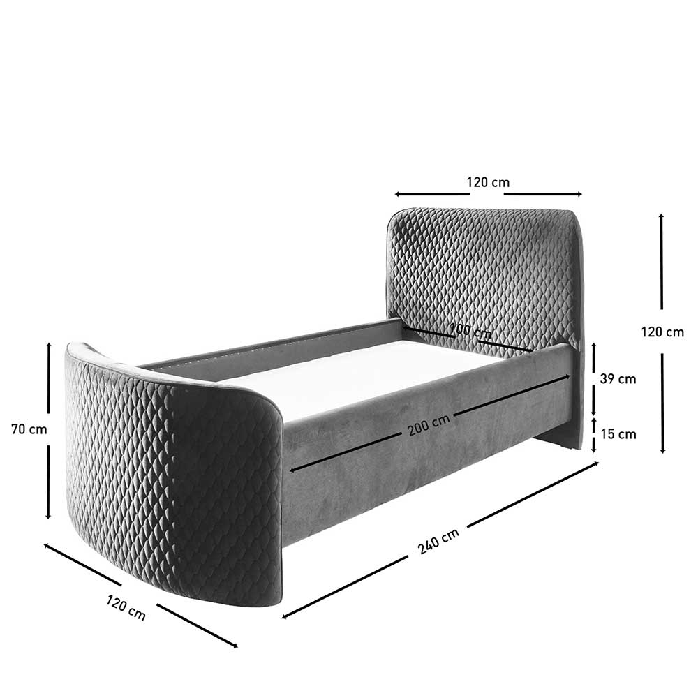 Komplettes Komfortbett mit 54 cm Einstiegshöhe - Maxa