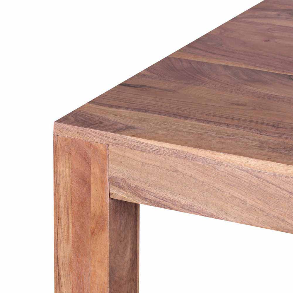 Massiver Holztisch für Esszimmer & Küche Vislan Akazie naturbelassen