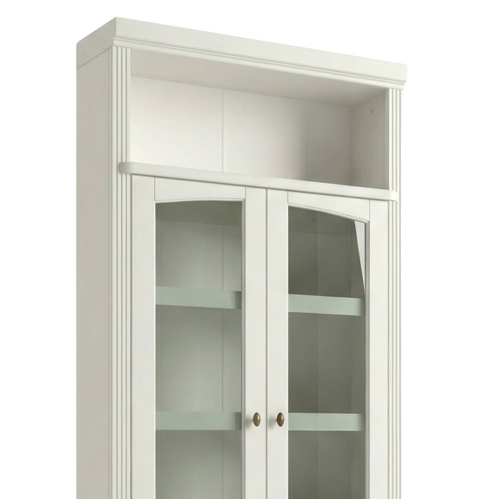 Bücherschrank-Vitrine in Cremeweiß - Timos