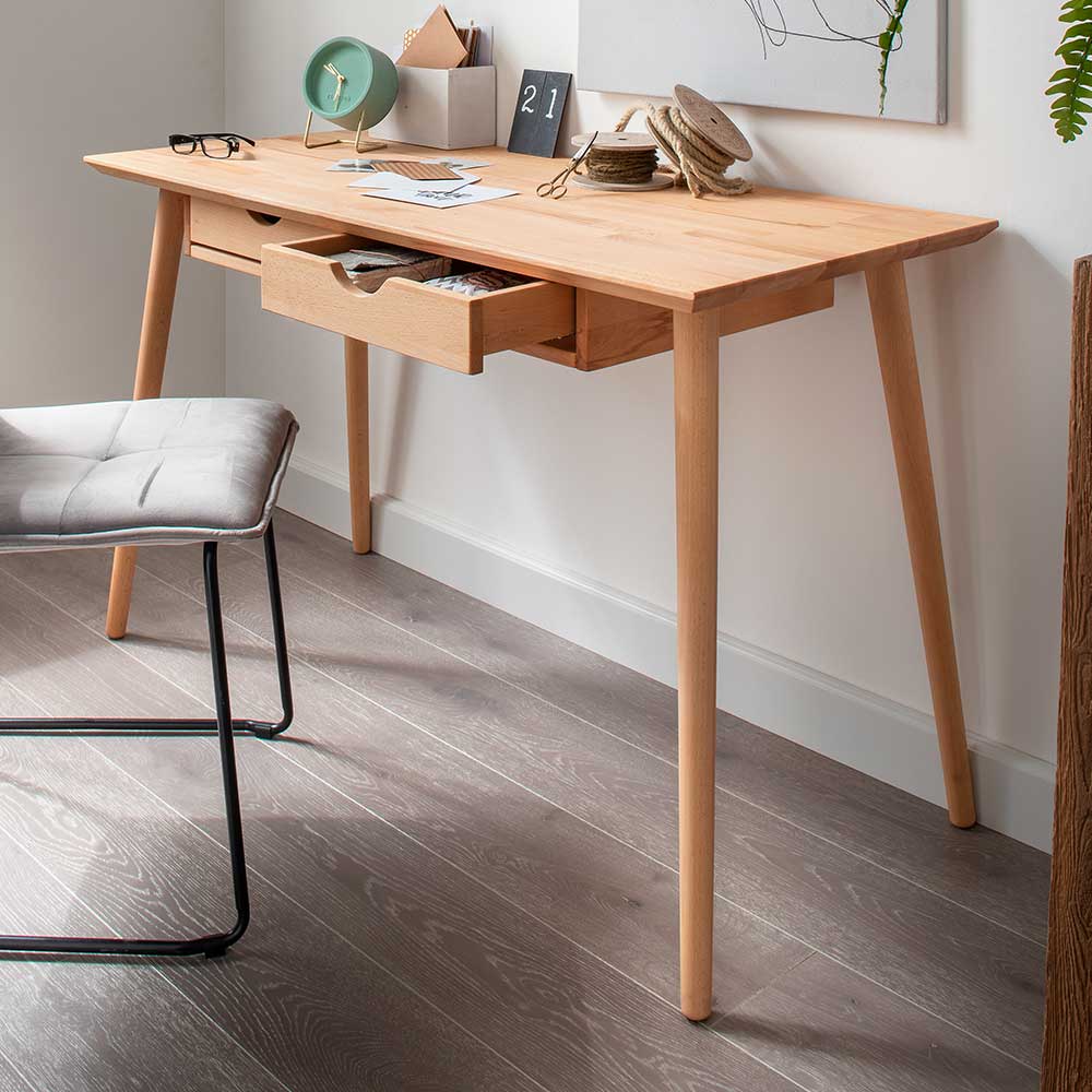 Massivholz Schreibtisch im Skandinavischen Stil - Oventa