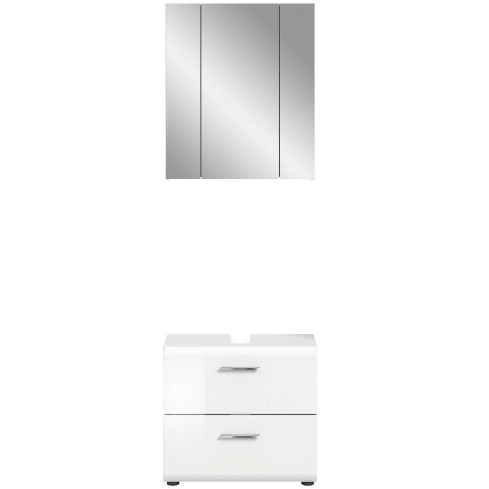 Waschplatz Set mit abgerundeten Ecken - Clona II (zweiteilig)