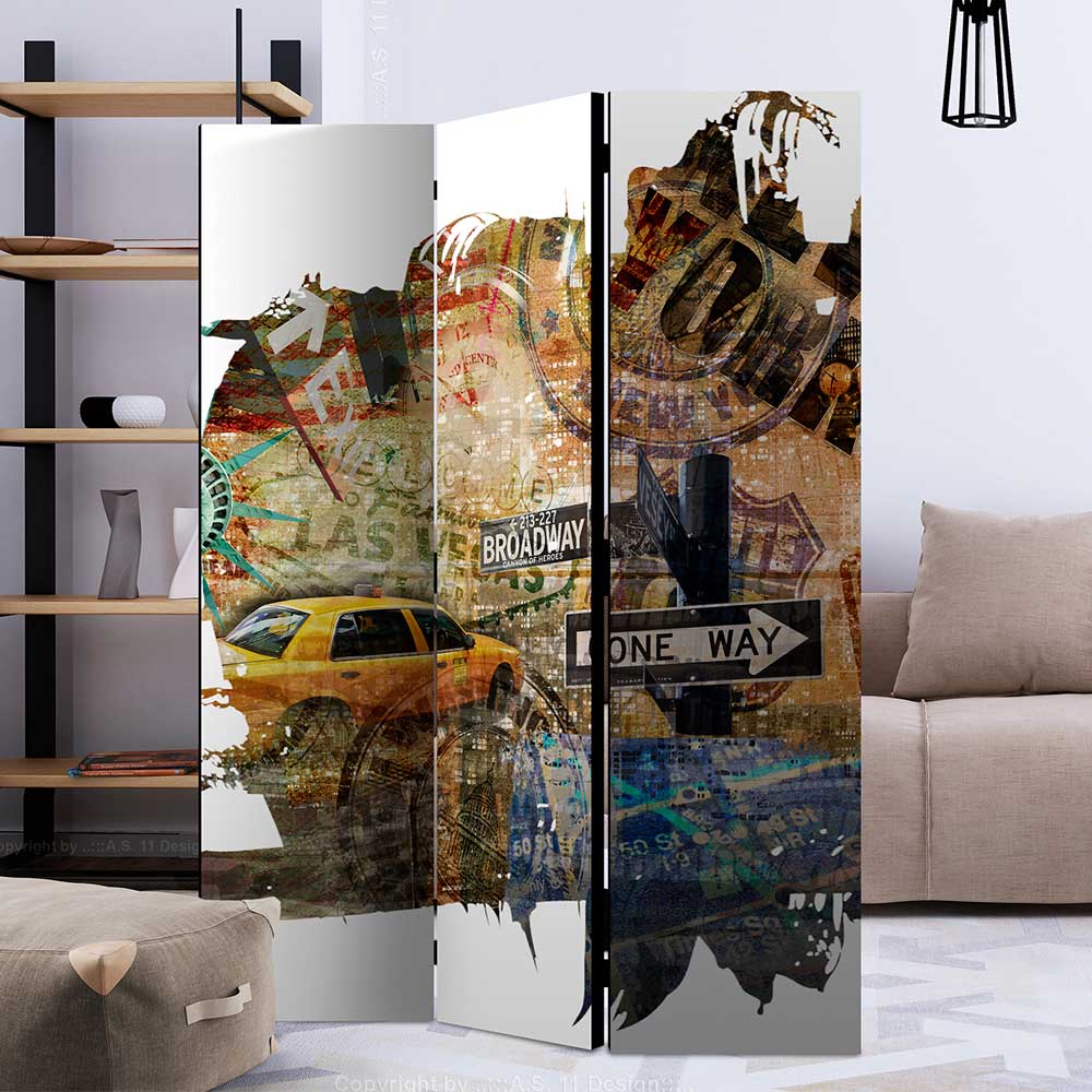 Cooler Paravent mit New York Collage - Lessing