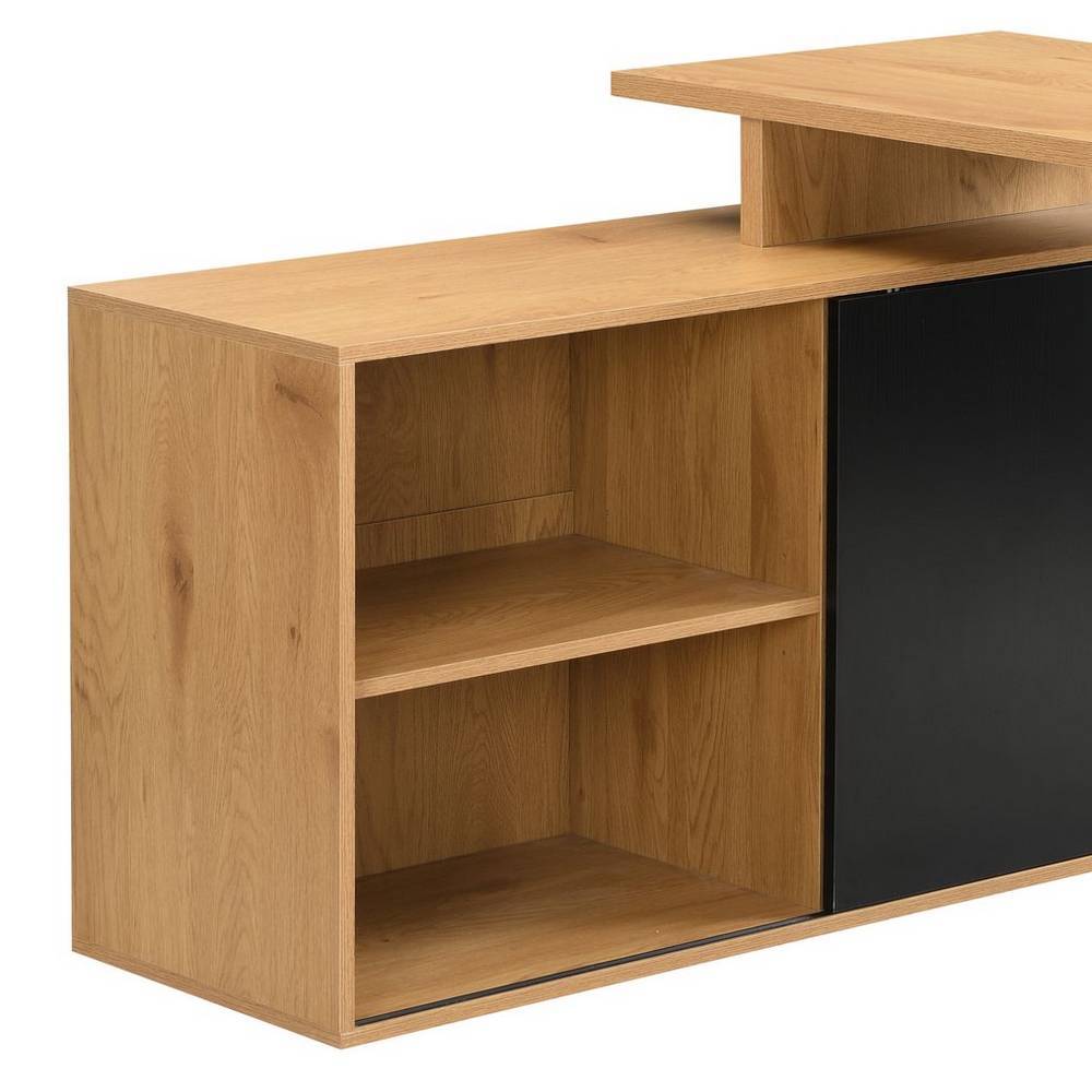 Home Office Schreibtisch mit Seitenregal - Fane