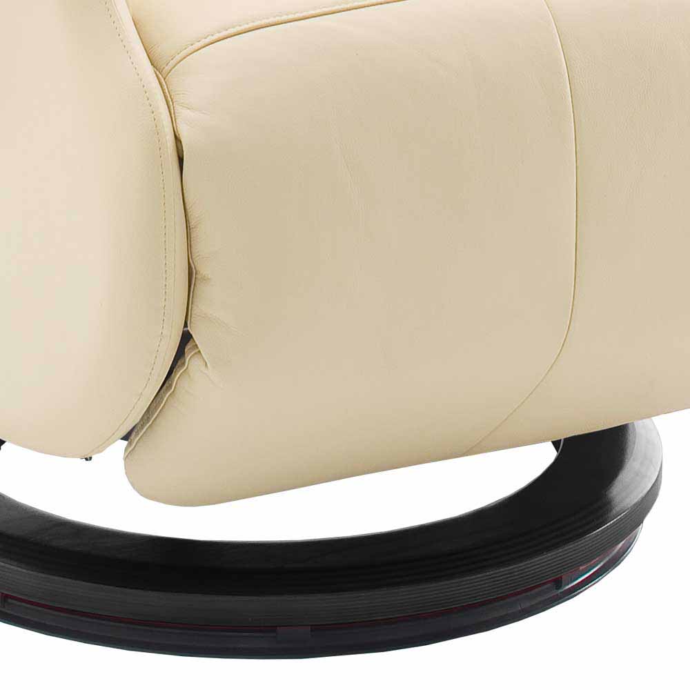 Cremefarbener TV-Sessel Efatega mit motorgesteuerter Verstellung