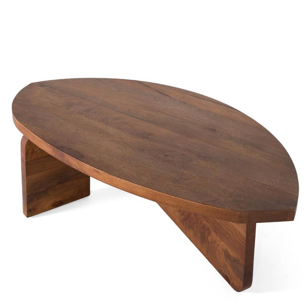 Design Wohnzimmertisch aus Mangobaum Massivholz - Oaki