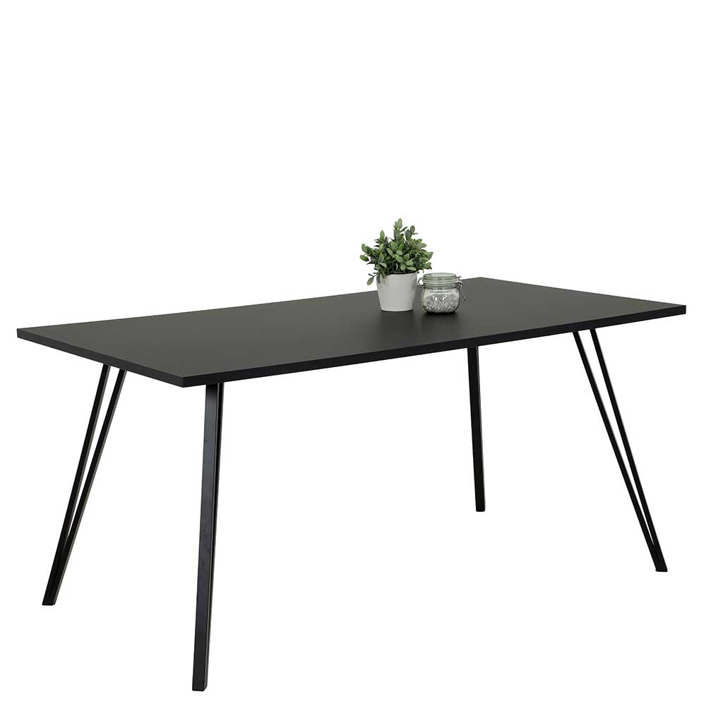160x90 cm Tisch in Schwarz - Hengas