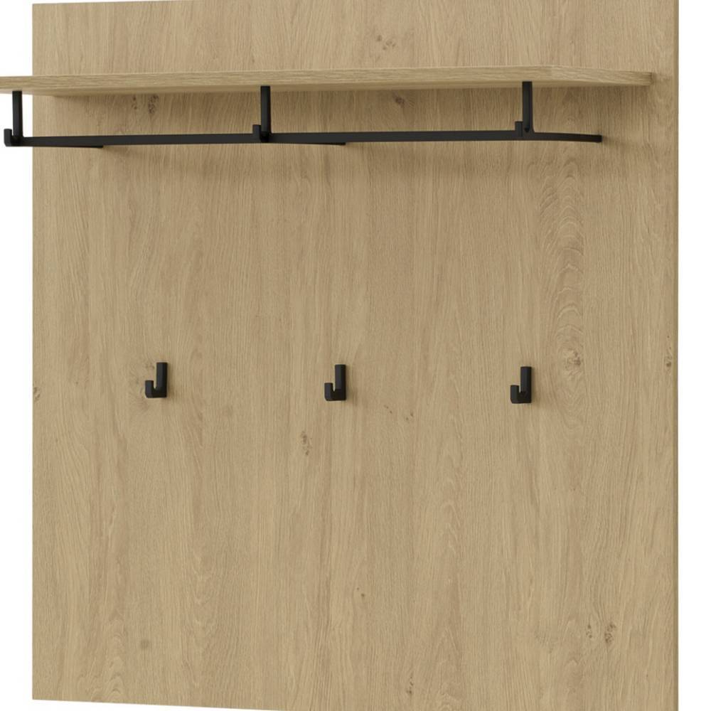 Detaillierte Wandgarderobe mit praktischer Ablage, Kleiderstange und drei Haken – Jaskin