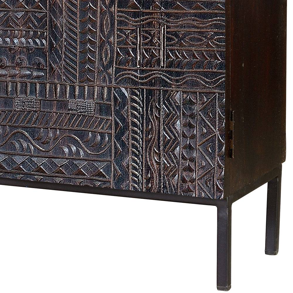 Design Kombi-Kommode in Walnuss Braun - Solu