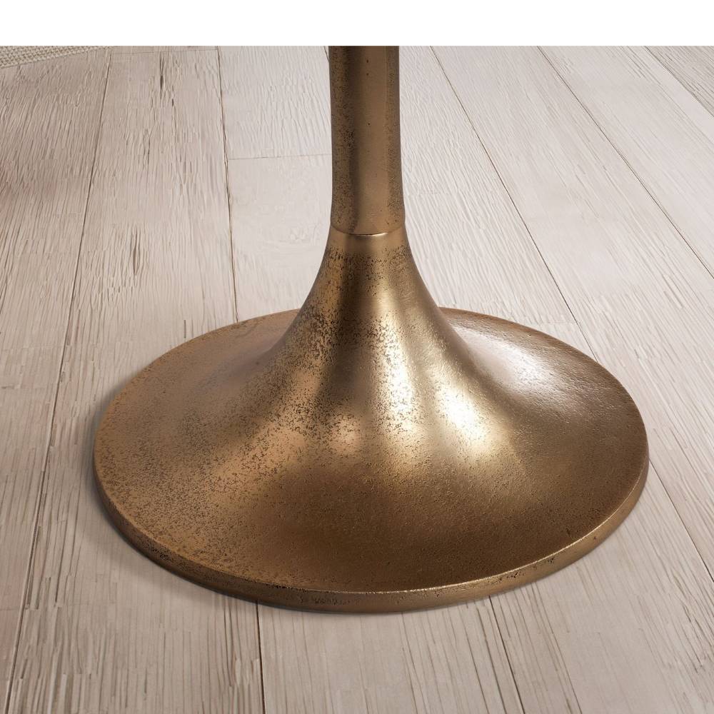 Couchtisch aus Aluminium in Gold - Due