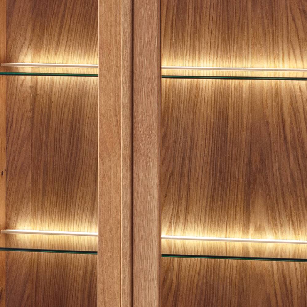 Eichenholz Highboard mit LED Beleuchtung - Lamia