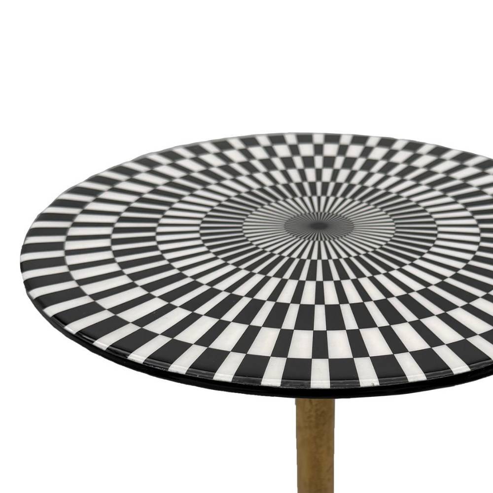 Design-Beistelltisch mit Schachbrettmuster - Jaskin