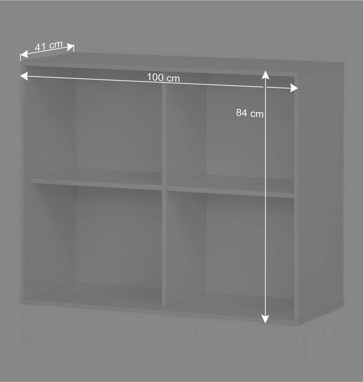 Weißer Büroschrank mit Schiebetür & Tür & Fächern - Obtin