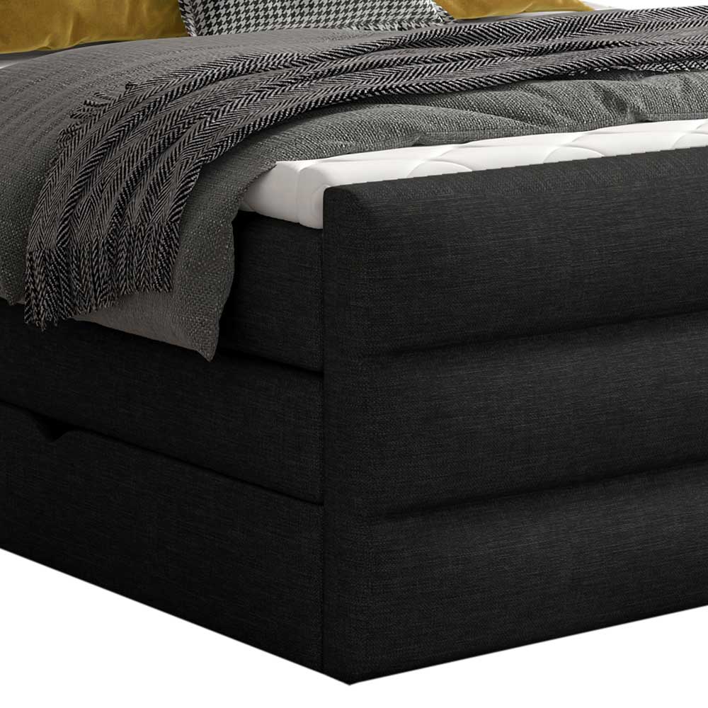 Boxspring Doppelbett in Schwarzbraun - Alkagar