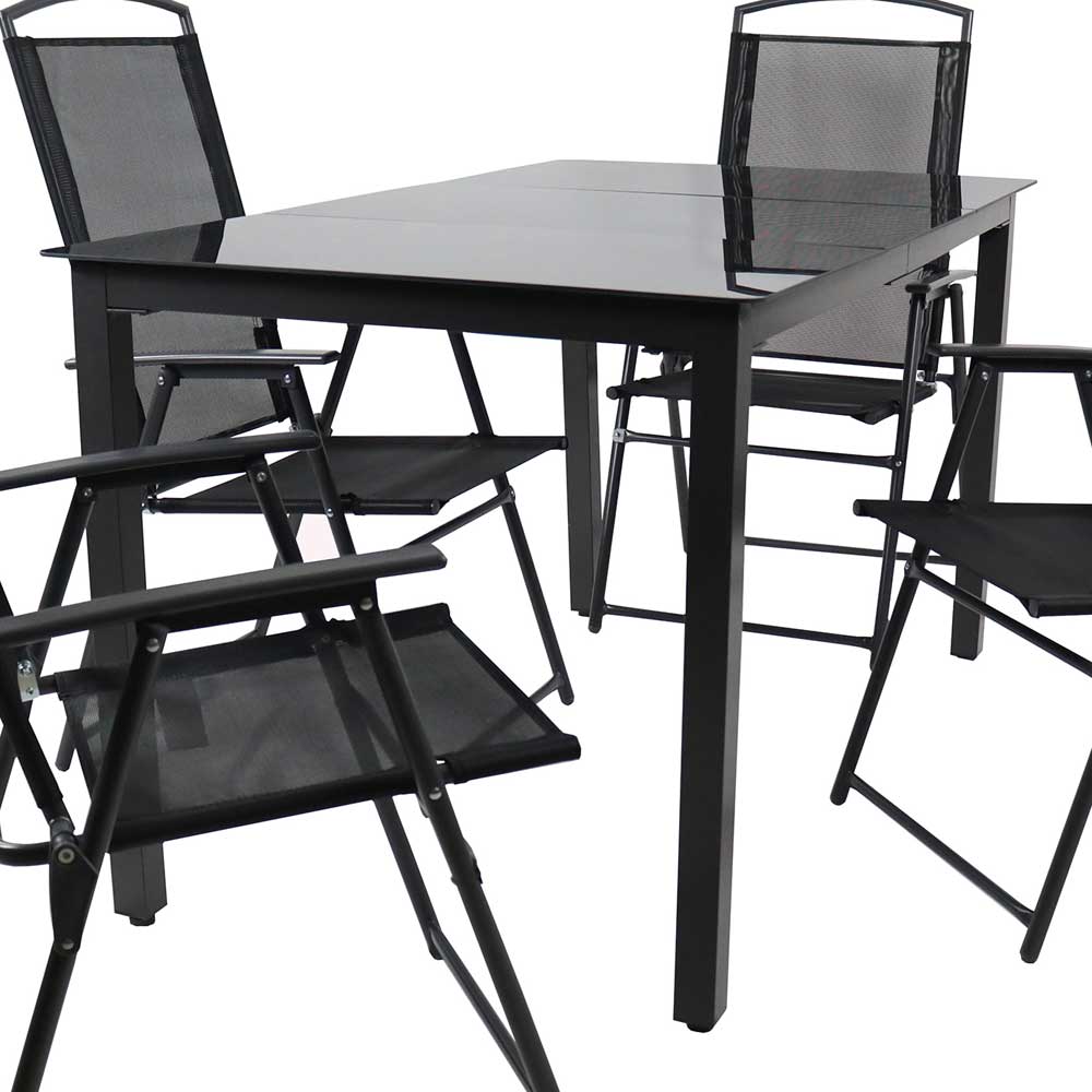 Gartentisch und Hochlehner Set - Kimbertas (fünfteilig)