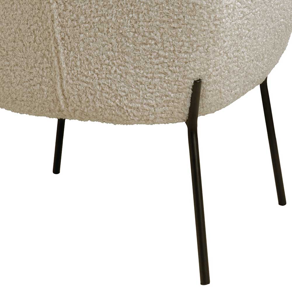 Moderner Sessel aus Webplüsch in Beige - Tessera