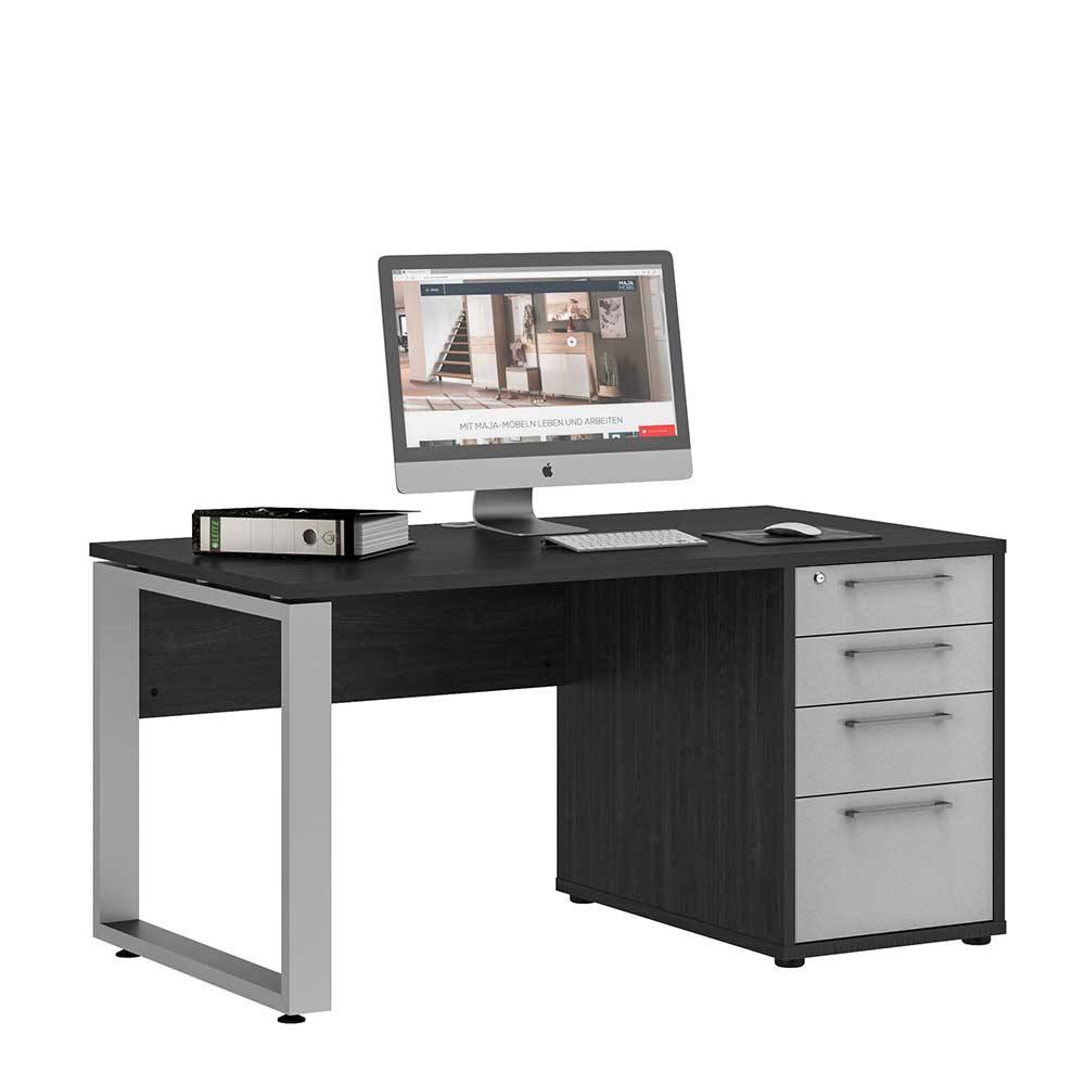 EDV Büro Schreibtisch mit vier Schubladen - Xena