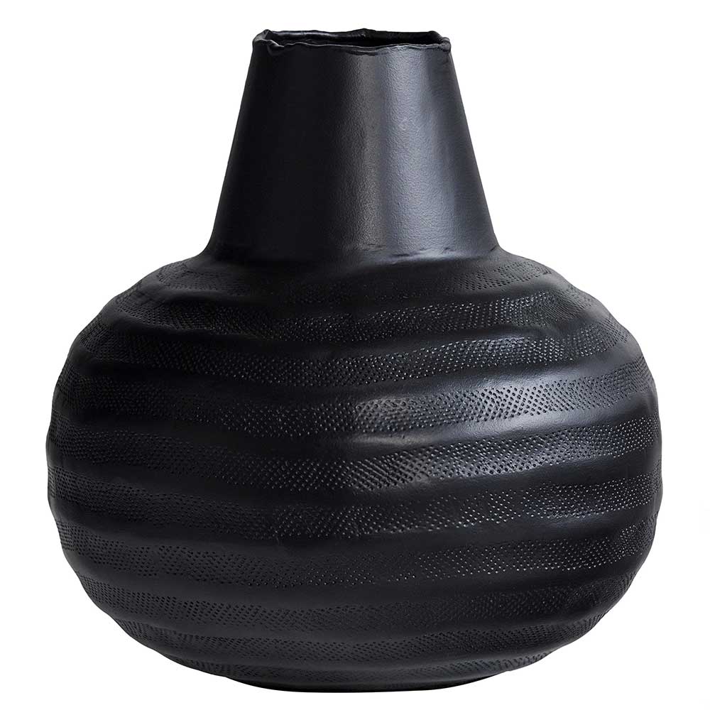 Schwarze Vasen aus Aluminium - Nesaris (2er Set)