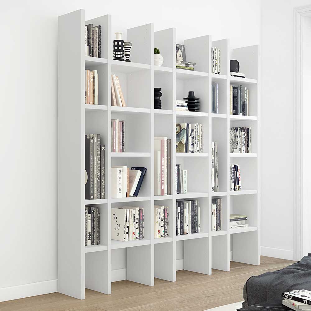 Offenes Bücherregal in Weiß lackiert - Makassa