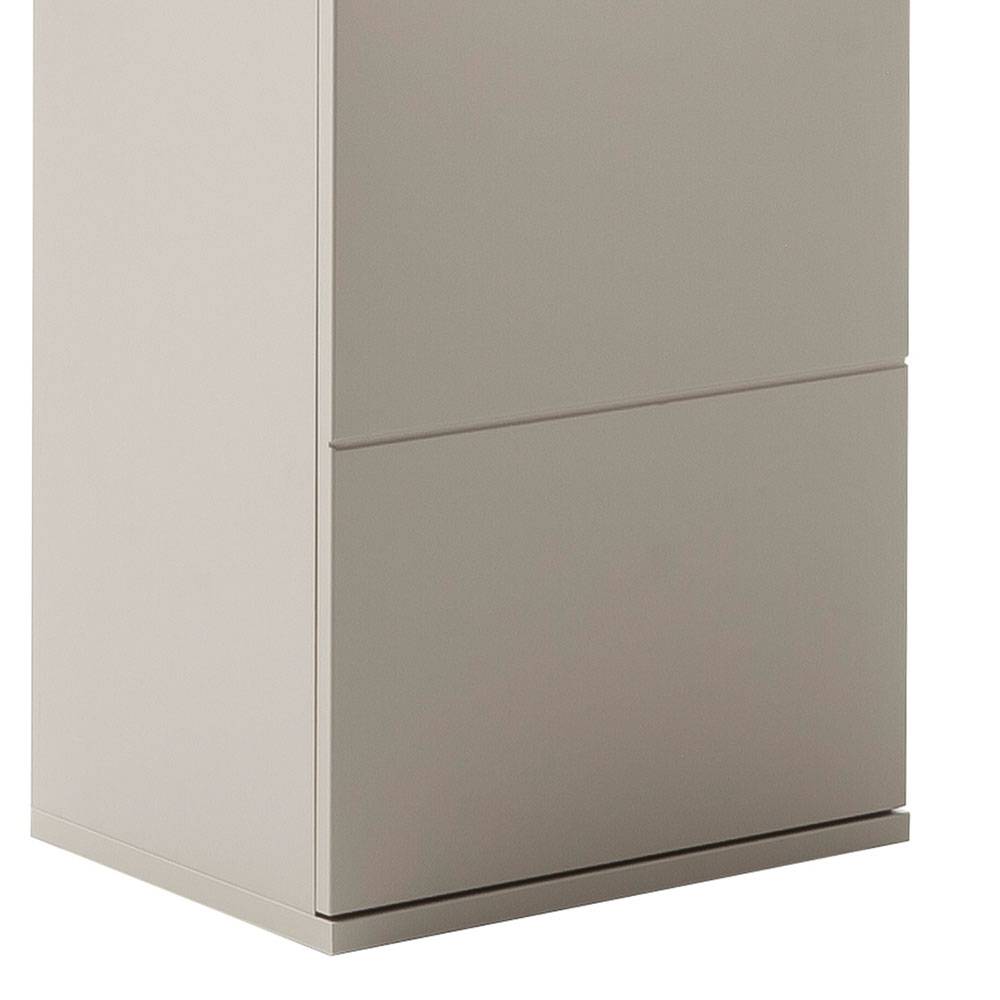 Vitrinenschrank in Grau mit Wildeiche - Teorina