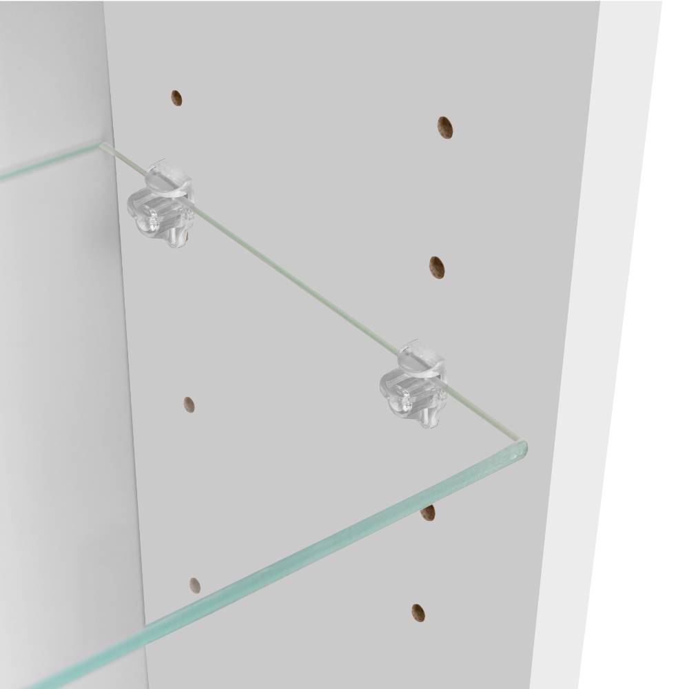 100cm Badezimmer-Spiegelschrank in Mattweiß - Yvonja