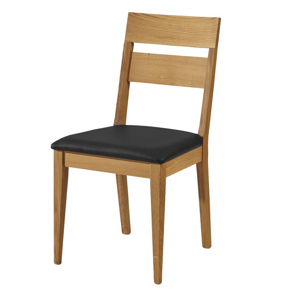 Massivholzstuhl mit Kunstledersitz - Likes (2er Set)