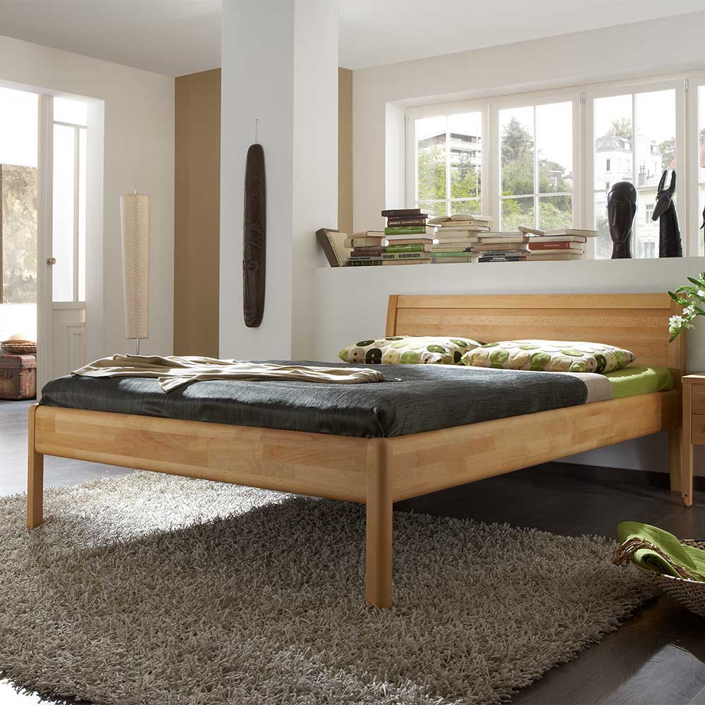 Buchenholz Bett mit 26cm Bodenfreiheit - Berris
