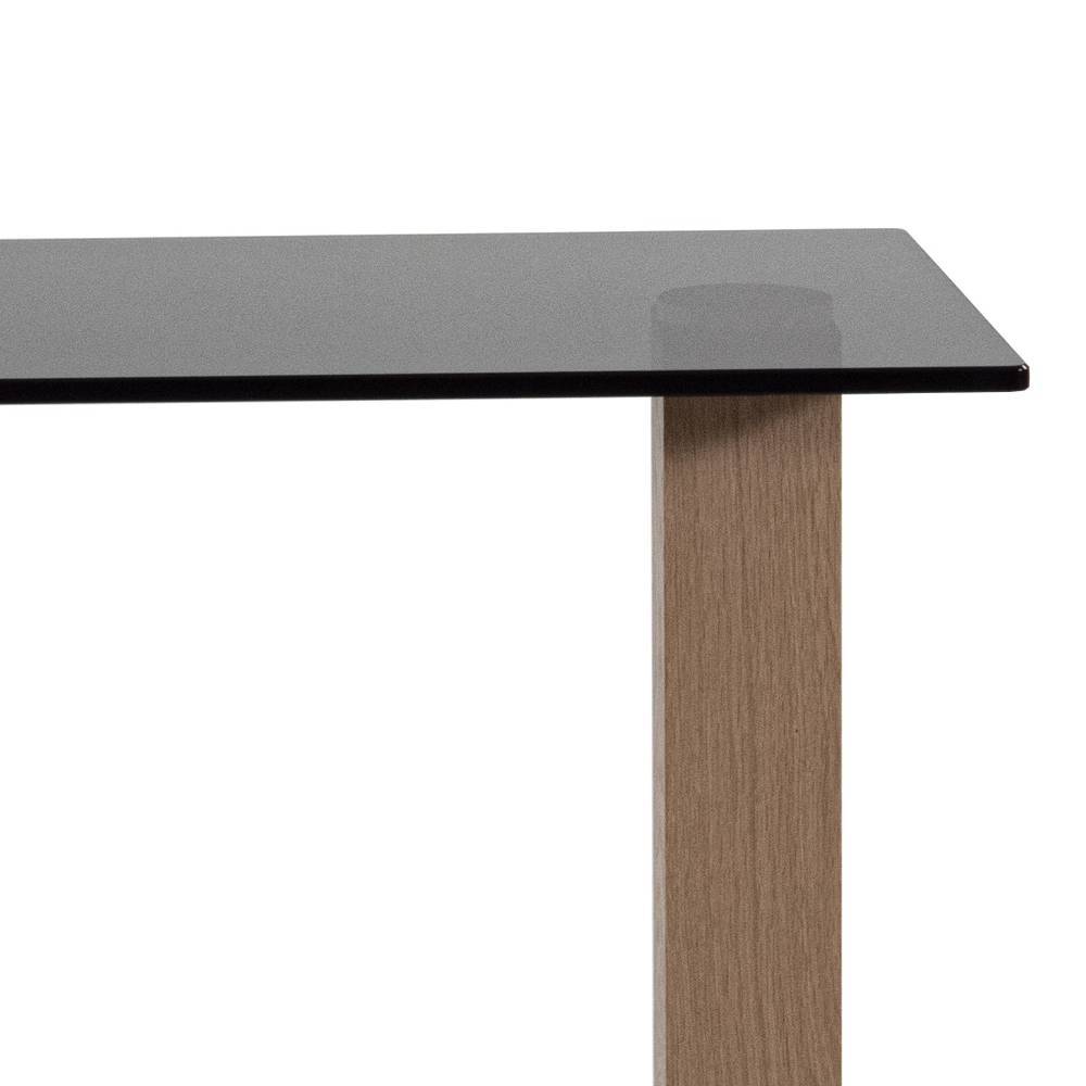 Design-Anstelltisch mit Rauchglas-Platte - Estravo