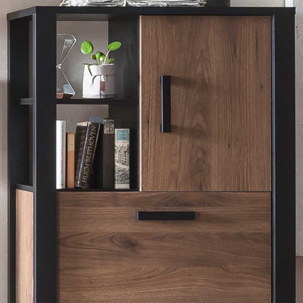 Wohnzimmer Schrank in Nussbaum Optik - Dudleys I