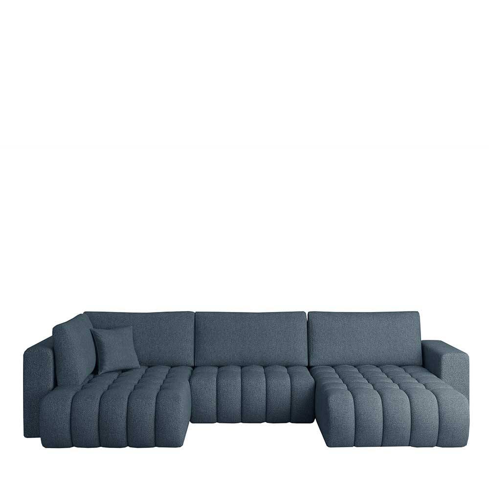 4-Sitzer Wohnlandschaft in Petrol Blau - Colorio