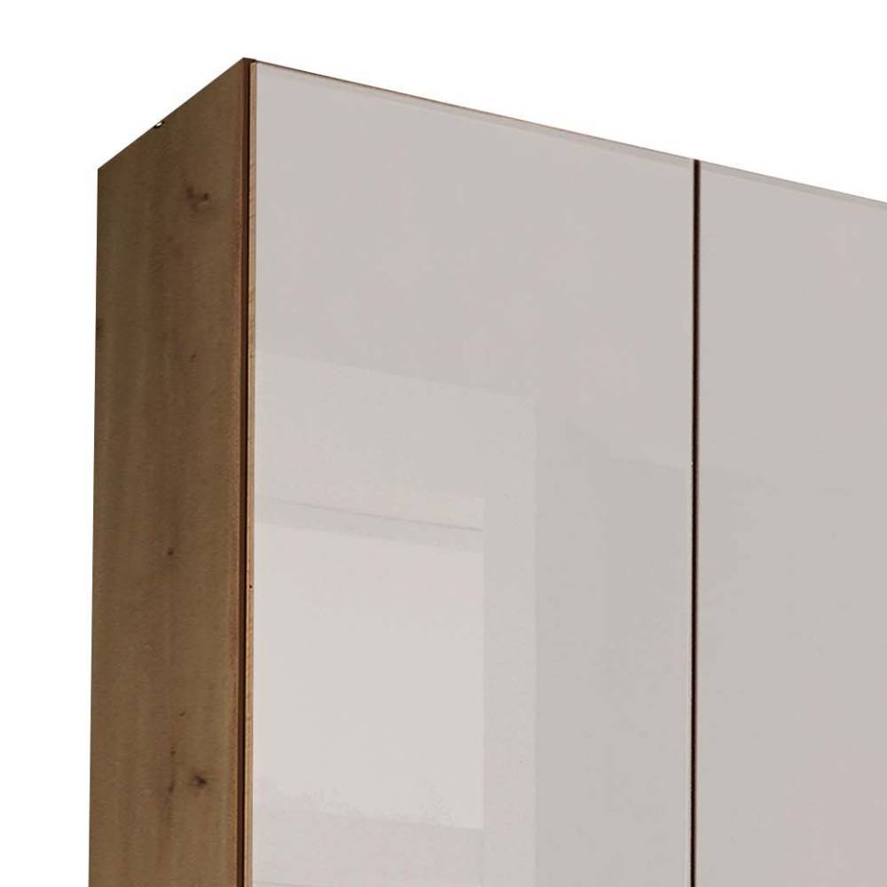 6-türiger Schlafzimmer-Kleiderschrank in Weiß - Crucav