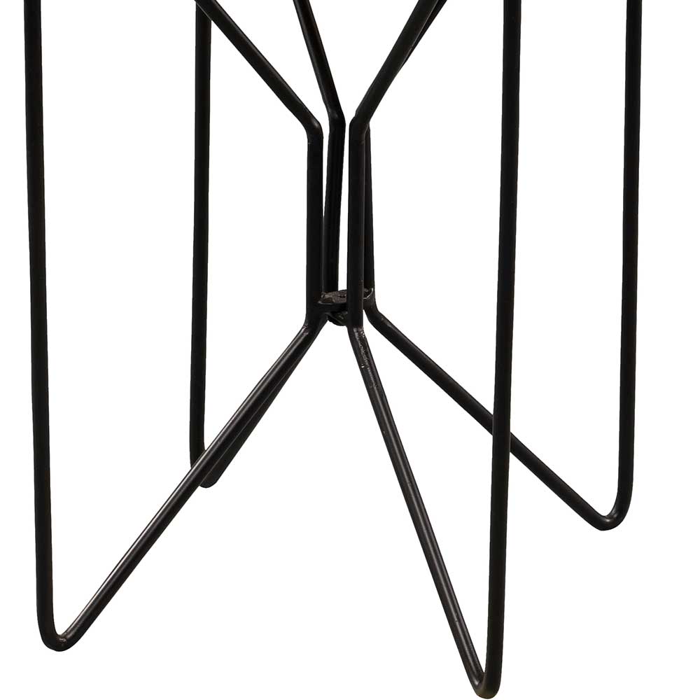 Akazienholz Beistelltisch mit Metallgestell - Fortiguno