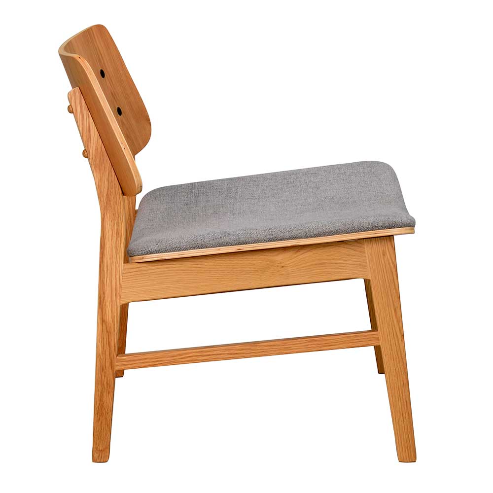 Lounge Stuhl aus Eiche mit Stoff - Jusup