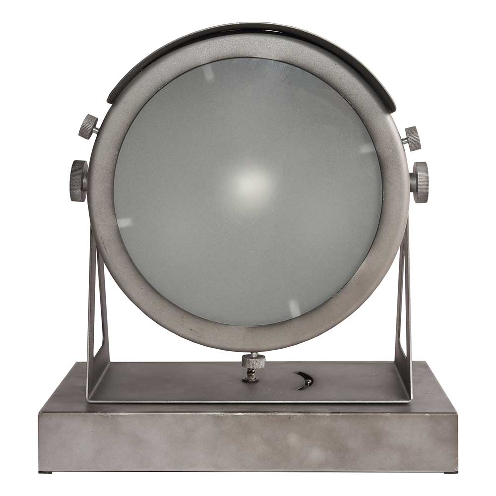 Tischlampe aus Metall Grau & Glas - Caxito