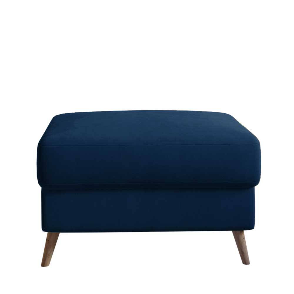 Dunkelblauer Hocker in quadratischer Form - Delphima