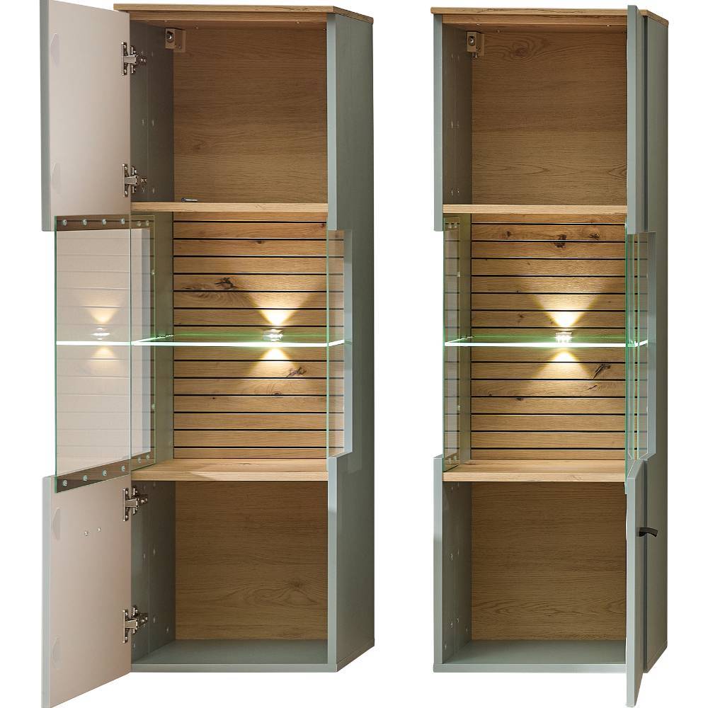Wohnzimmermöbel Anbauwand Set - Halimi (siebenteilig)