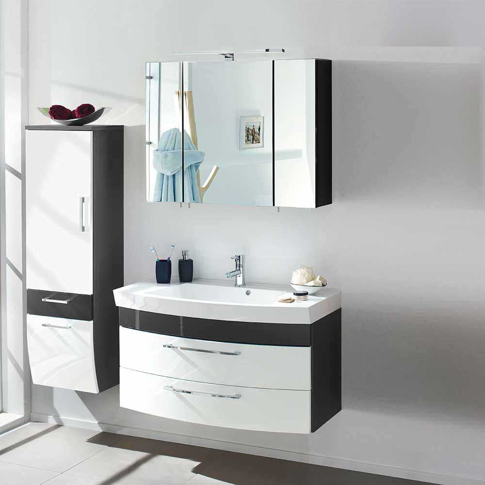Badezimmer Ausstattung Boisan inklusive Spiegelschrank (dreiteilig)