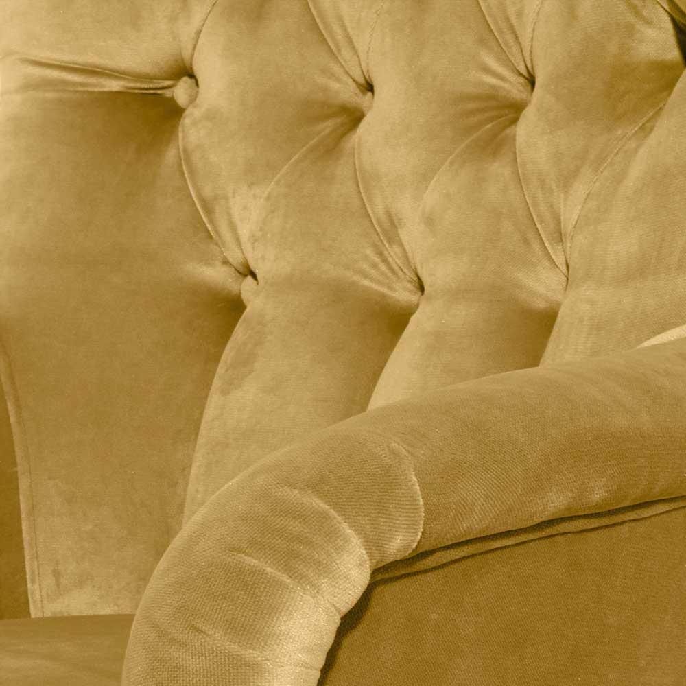 Sessel mit Ohren in Maisgelb und Buche - Amarello