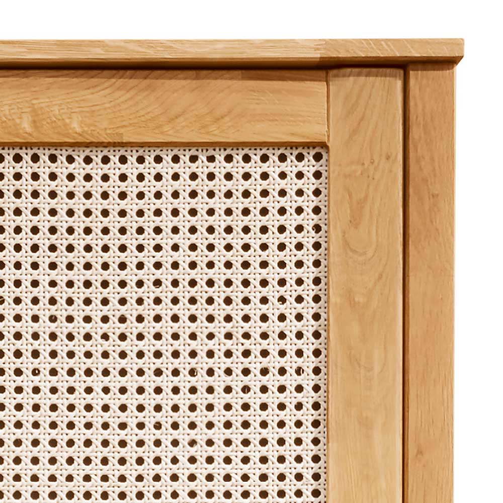 Massivholz-Schlafzimmerschrank mit Wiener Geflecht - Ambrosso