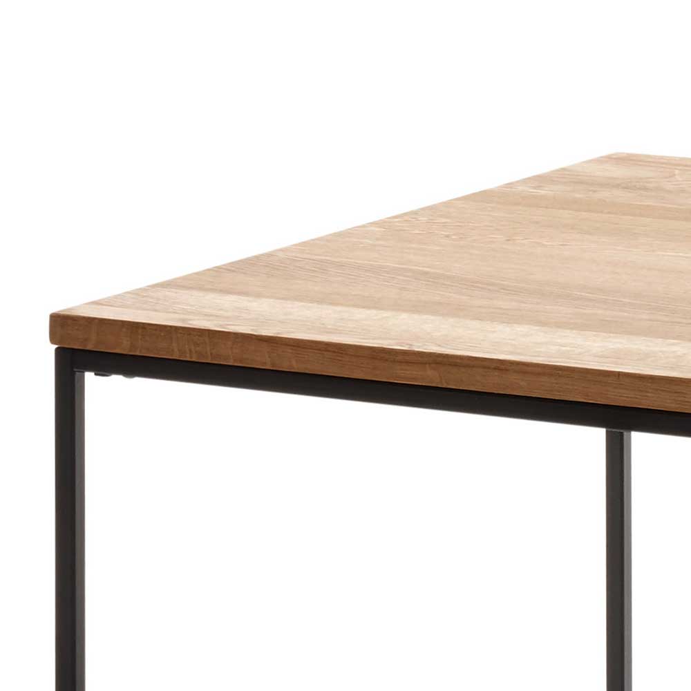 Design-Wohnzimmertisch mit Holzplatte Eiche - Hortenza