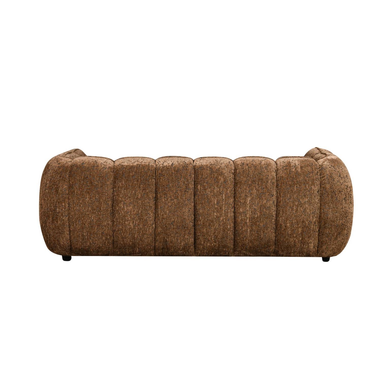 Braunes Lounge-Sofa mit robustem Bezug und vertikalen Nähten – Pedro