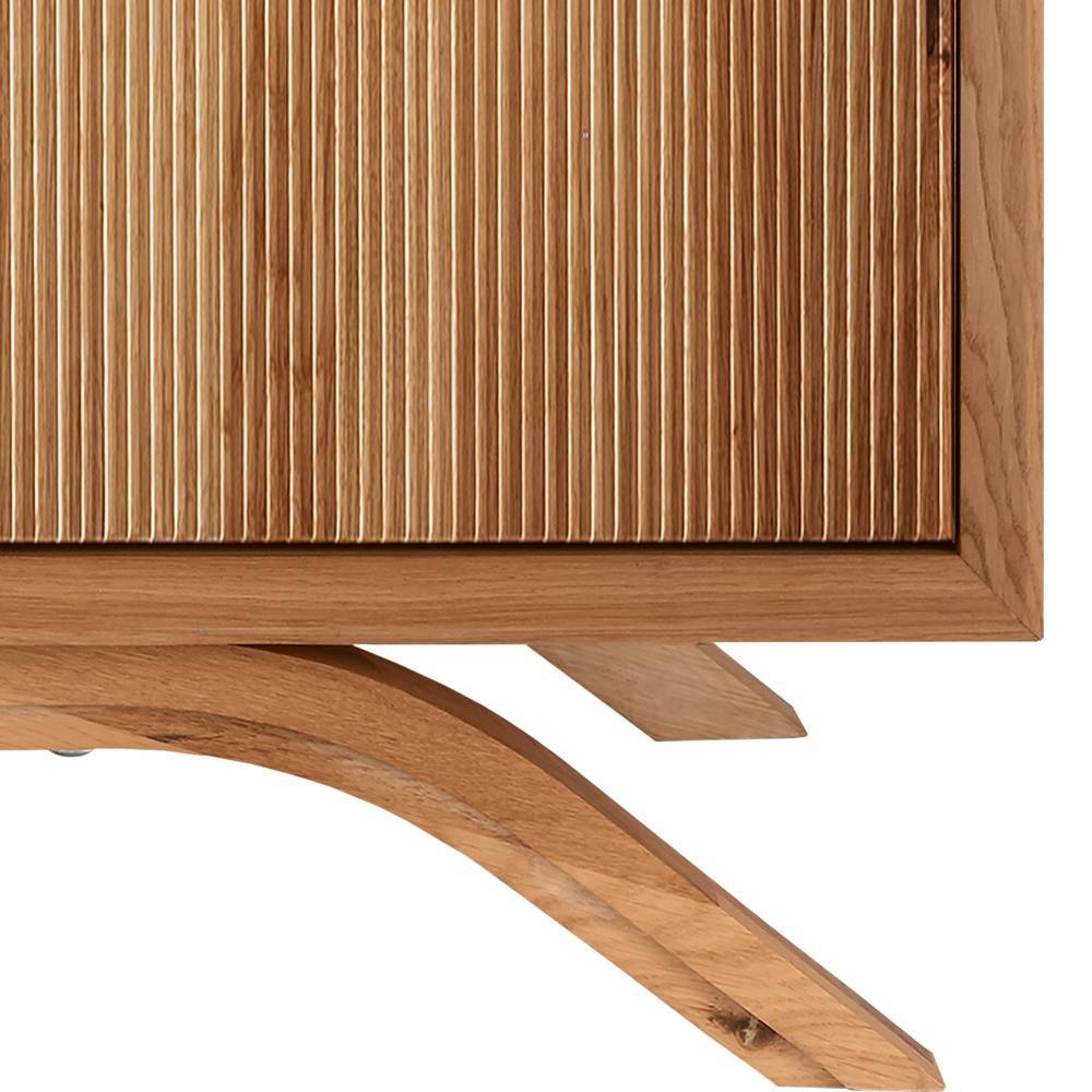 Wildeiche Highboard mit Doppeltür - Fredellia