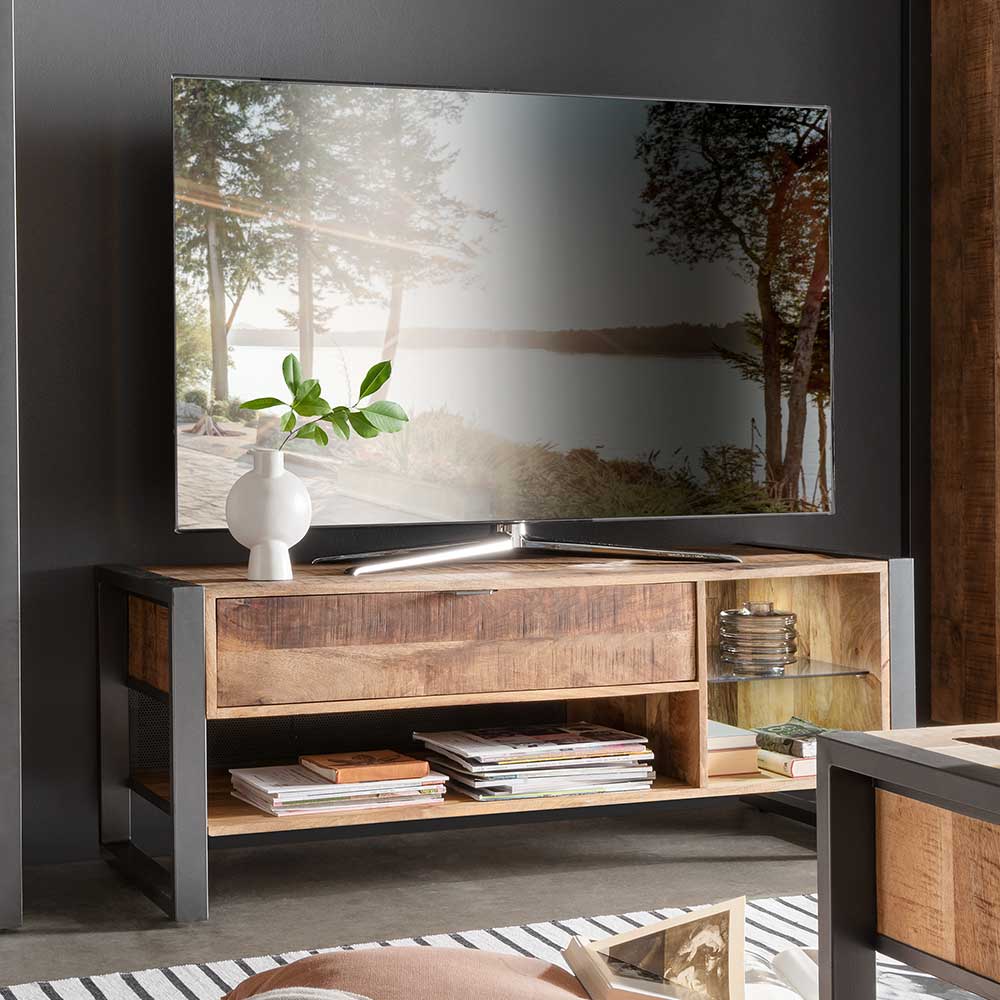 Design TV Board aus Recyclingholz & Metall - Acira