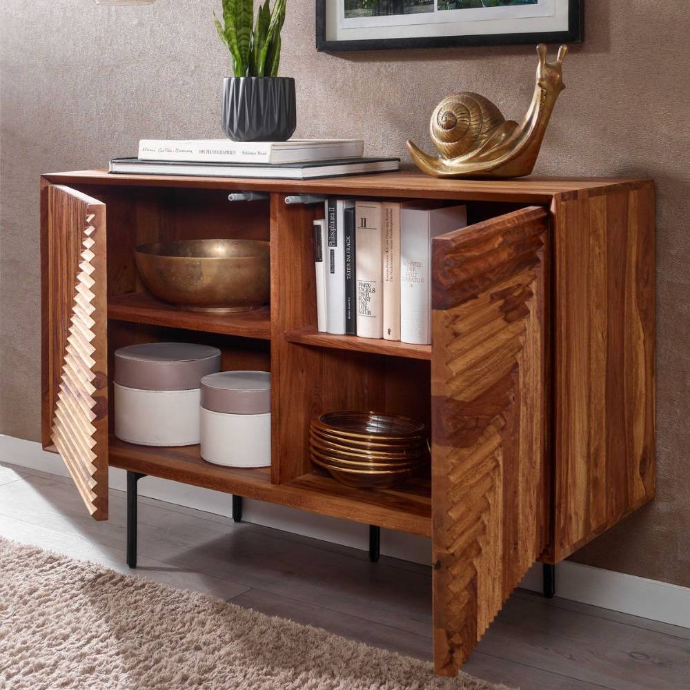 Design-Kommode aus Sheesham Massivholz - Lisadolna