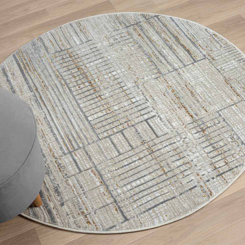 Runder Teppich mit Hoch-Tief-Struktur - Neverdo