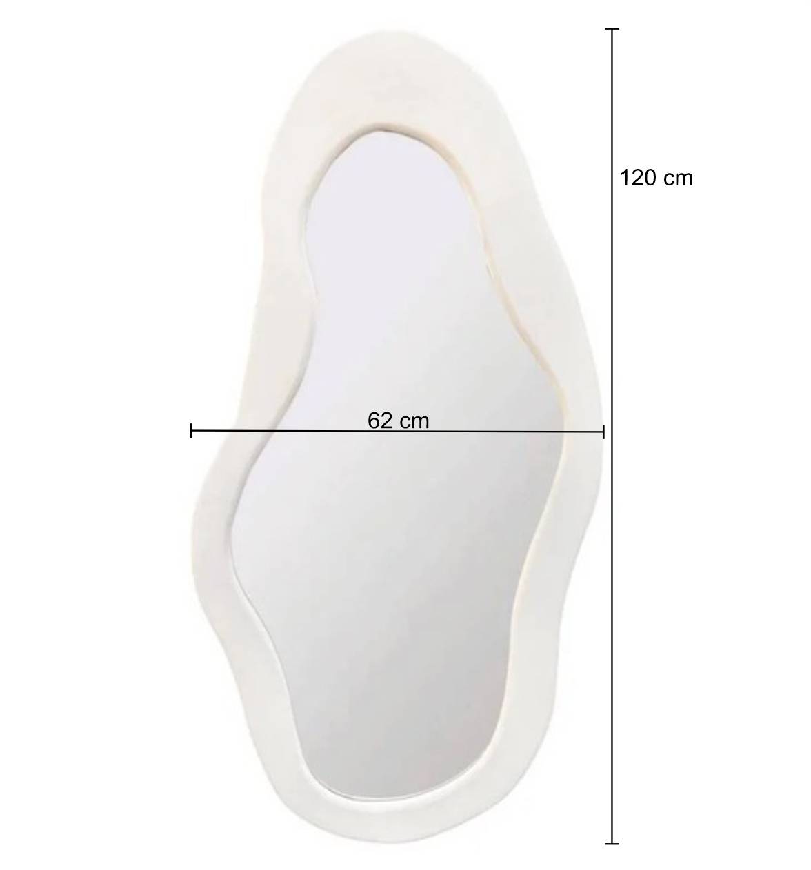 Skandi Designspiegel mit Struktur Kalkputz - Usilvea