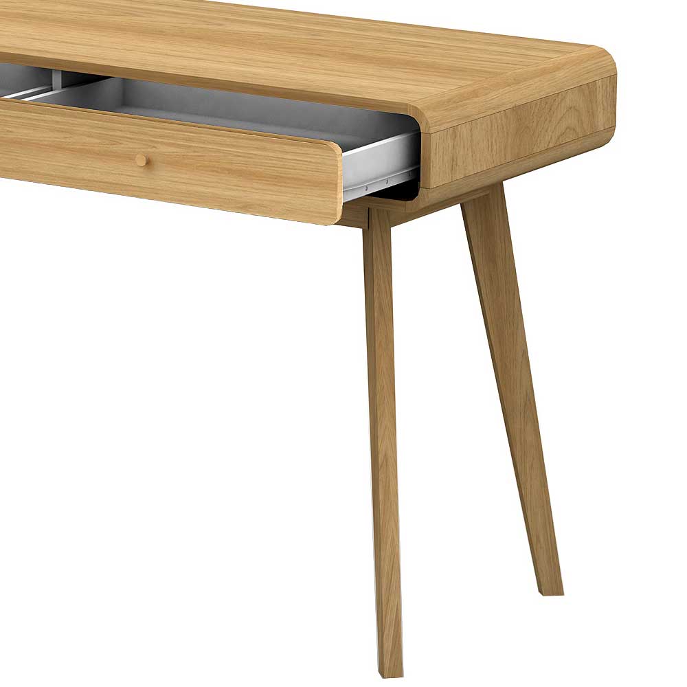 Gerundeter Schreibtisch mit zwei Schubladen - Babeny