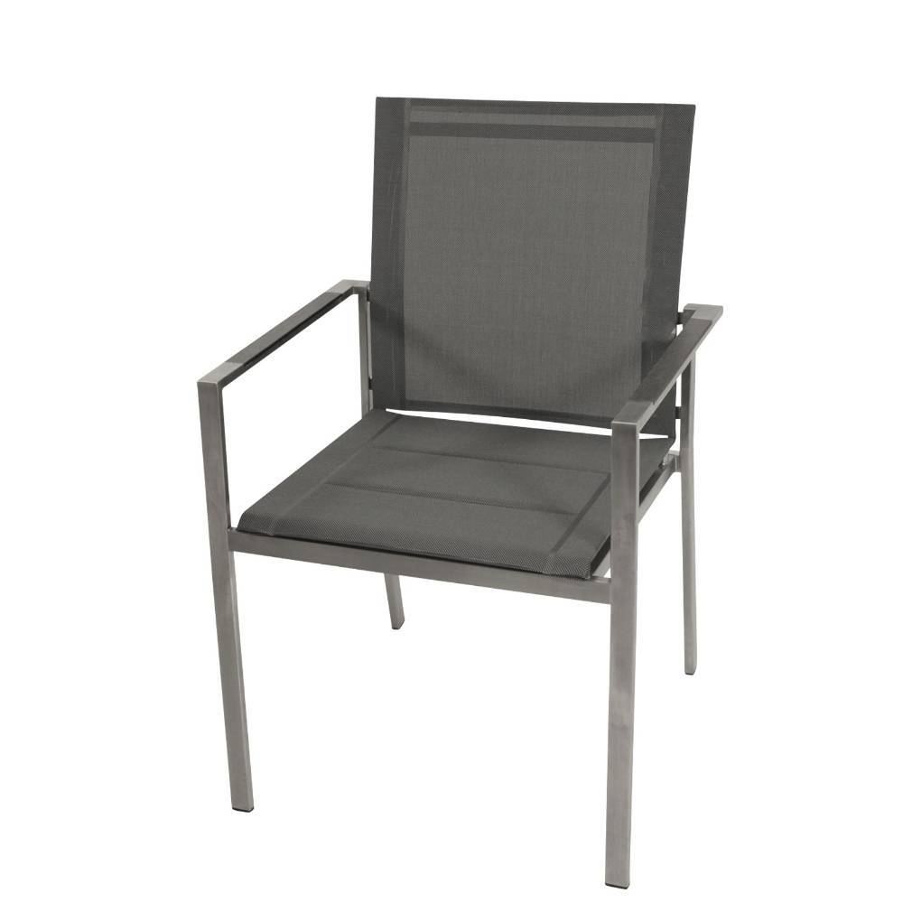 Outdoor-Armlehnenstühle in Anthrazit - Lonia (4er Set)