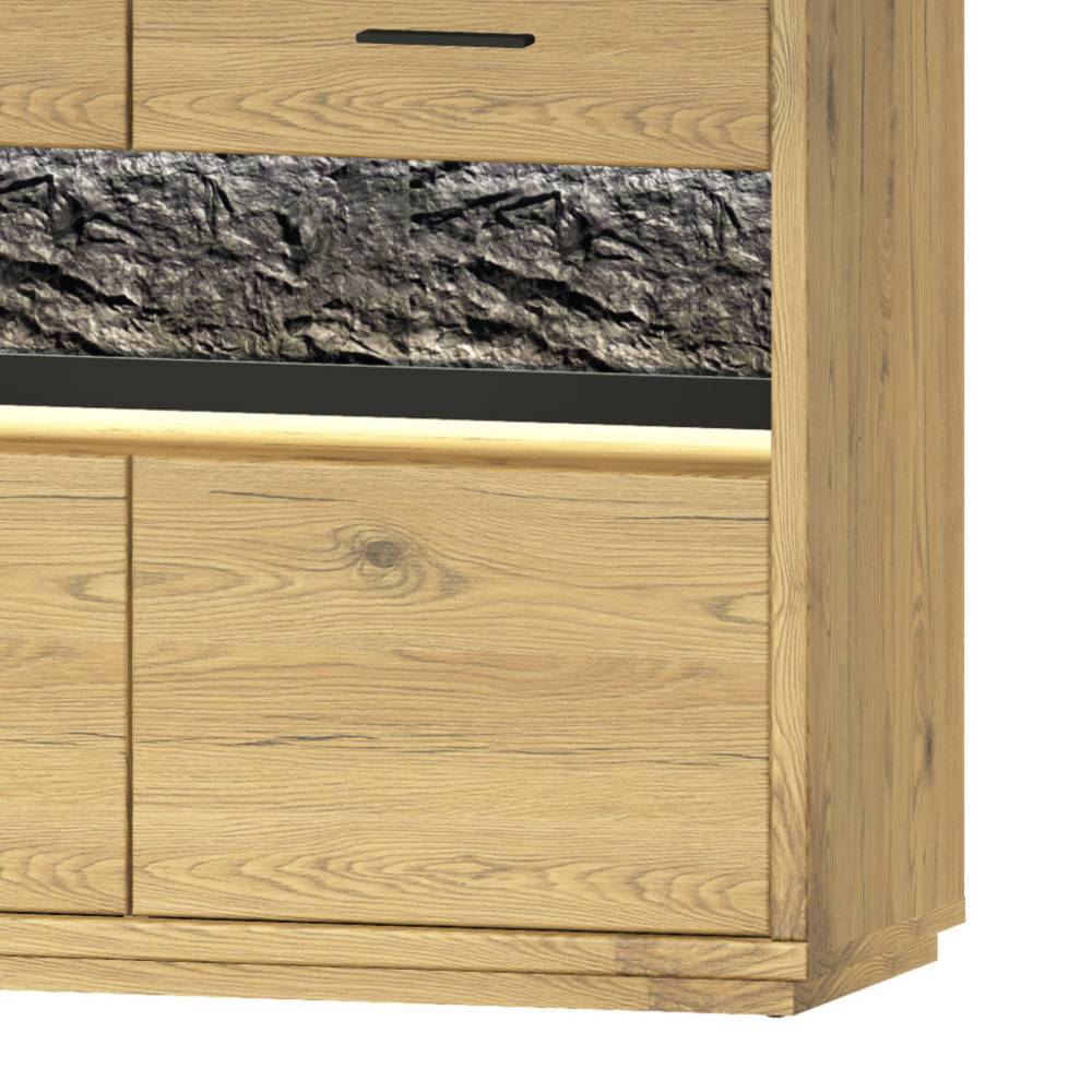 Massives Sideboard aus Wildeiche Massivholz - Friburgo